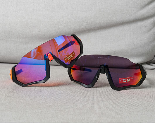 Sluneční Brýle Oakley Flight Jacket Matte Black/Neon Orange Prizm Trail OO9401-0437