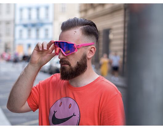 Sluneční Brýle Oakley Wind Jacket 2.0 Matte Neon Pink/ Prizm Trail OO9418-1445