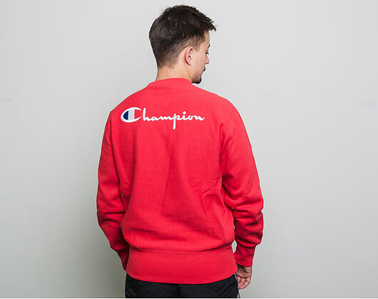 Mikina Champion Crewneck Sweatshirt Mini Classic Logo Red