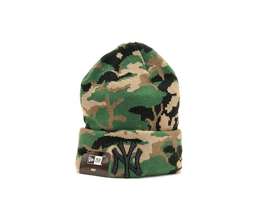Dětský Kulich New Era Essential Camo Knit New York Yankees Child Woodland Camo/Black