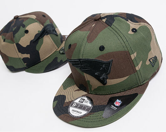 Dětská Kšiltovka New Era 9FIFTY Camo New England Patriots Youth Woodland Camo/Black Snapback
