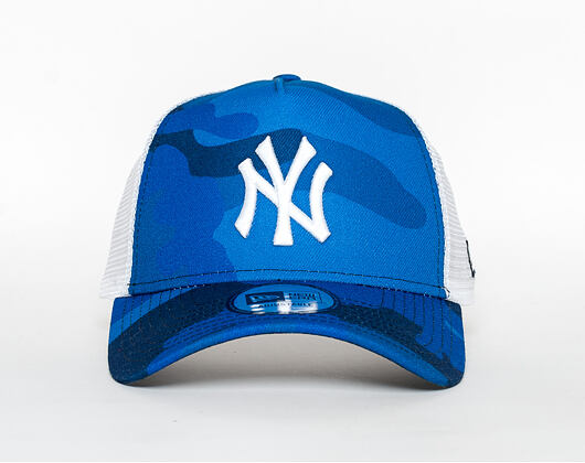 Kšiltovka New Era 9FORTY A Frame Trucker Camo New York Yankees Navy Camo/White Snapback