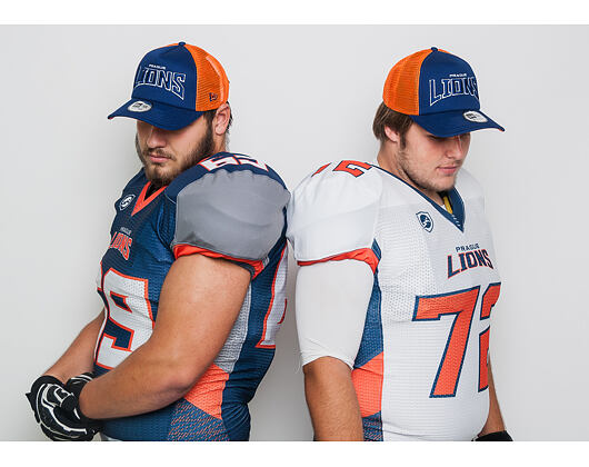Kšiltovka Prague Lions A Frame Essential Trucker Navy/Orange Snapback