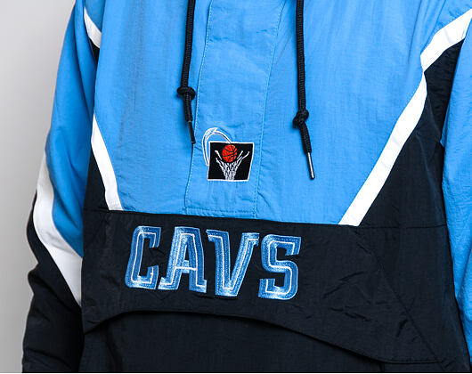 Bunda Mitchell & Ness Cleveland Cavaliers Half Zip Anorak Jacket Black/Blue