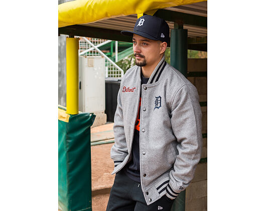 Bunda New Era Detroit Tigers MLB Team Apparel Bomber Grey Heather