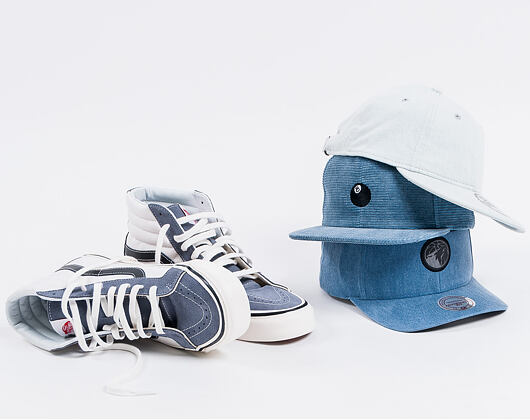 Kšiltovka New Era 9TWENTY Denim Packable Light Blue/White Strapback