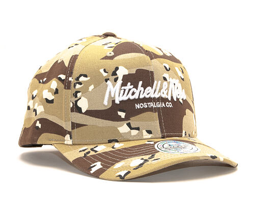 Kšiltovka Mitchell & Ness Script High Crown Desert Camo Snapback