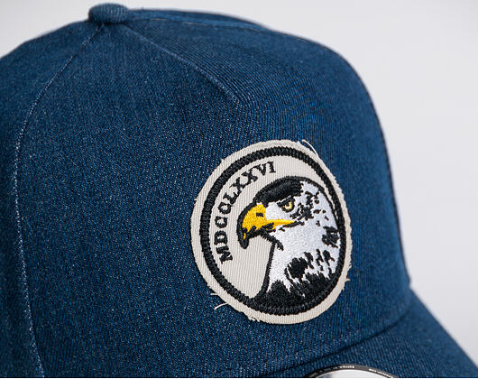 Kšiltovka New Era 9FORTY A-Frame USA Denim Navy Snapback