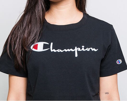 Dámské Triko Champion Crewneck T-Shirt Black 110992 KK001 NBK