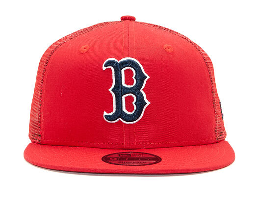 Kšiltovka New Era 9FIFTY Trucker Boston Red Sox Essential Scarlet/Official Team Colors