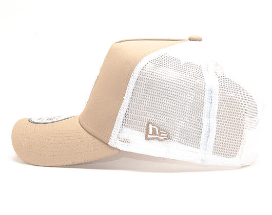 Kšiltovka New Era 9FORTY A-Frame Trucker New York Yankees Essential Camel/White Snapback
