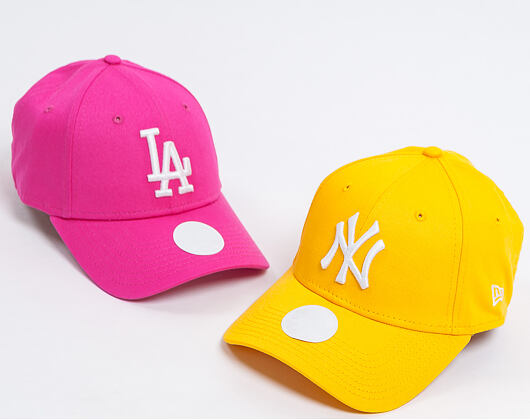 Dámská Kšiltovka New Era 9FORTY Los Angeles Dodgers Essential Pink/White Strapback