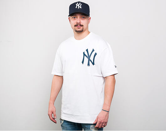 Triko New Era New York Yankees Oversized Logo XL Tee White