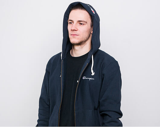 Mikina Champion Hooded Full Zip Classic Logo Navy