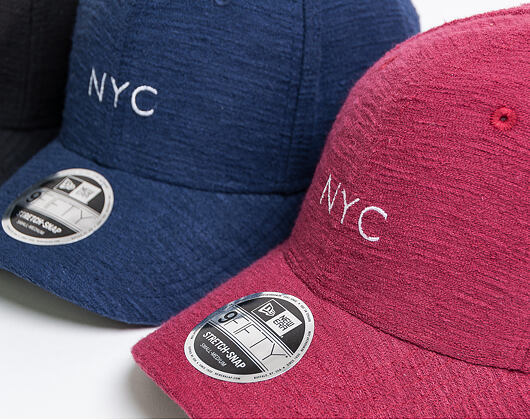 Kšiltovka New Era 9FIFTY NYC Stretch Snap Slub Cardinal/White