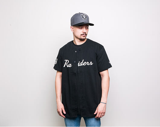 Triko New Era Oakland Raiders Script Button Up Black