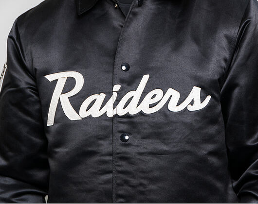 Bunda New Era Oakland Raiders Satin Coaches Jacket Black