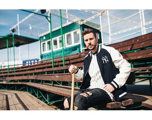 Bunda New Era New York Yankees Raglan Varsity Jacket Navy/White