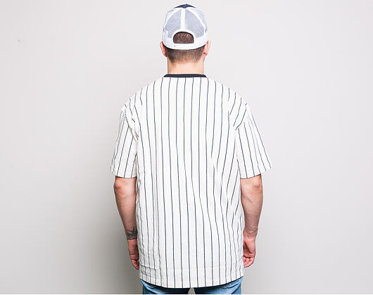 Triko New Era Pinstripe Oversized Tee Off White / Navy