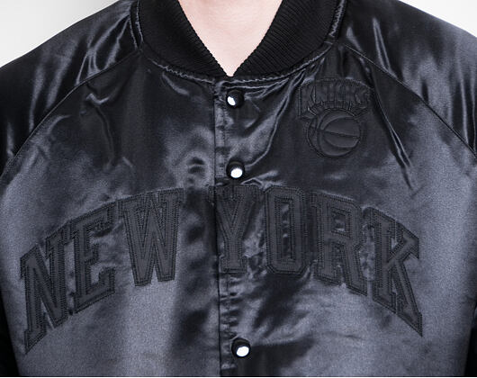 Bunda Mitchell & Ness New York Knicks Tough Season Satin Jacket Tonal Black
