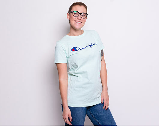 Dámské Prodloužené Triko Champion Crewneck T-Shirt Mint 111237 GS048 HDE