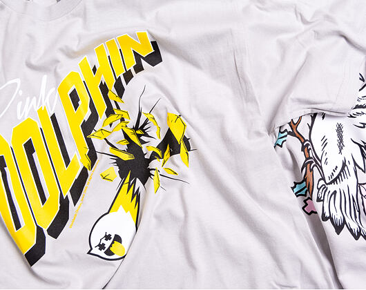 Triko Pink Dolphin Glass Shatter Tee Grey PS11911GSGY