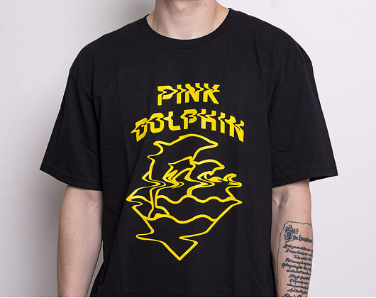 Triko Pink Dolphin Waves Ripple Tee Black PS11911WRBL