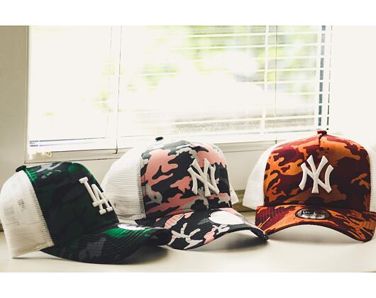 Kšiltovka New Era 9FORTY A-Frame Trucker Los Angeles Dodgers Green Camo
