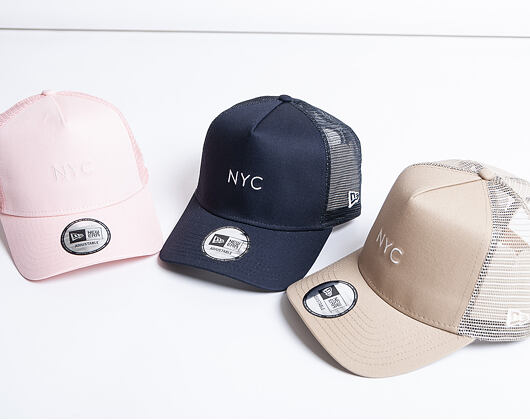Kšiltovka New Era 9FORTY A-Frame Trucker NYC Seasonal Pink