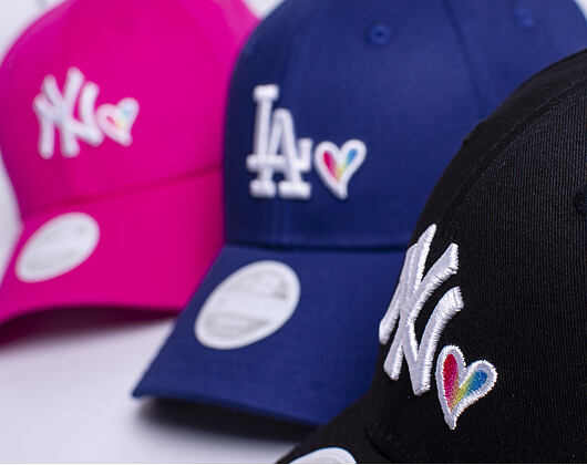 Kšiltovka New Era 9FORTY Los Angeles Dodgers Rainbow Heart Navy