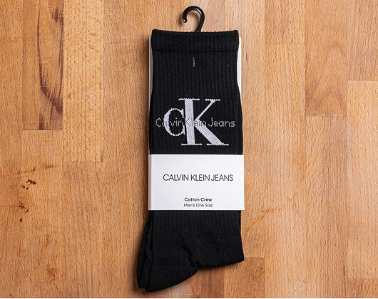 Ponožky Calvin Klein Rib Black/White ECD261-148