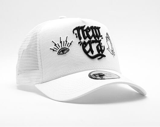 Kšiltovka New Era 9FORTY Trucker Script White / Black Snapback