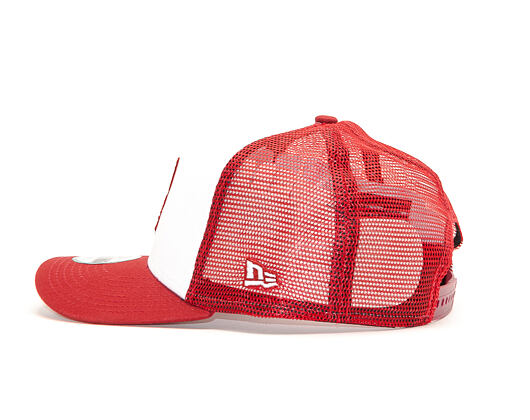 Dětská Kšiltovka New Era 9FORTY Trucker Script Child Optic White / Red Snapback