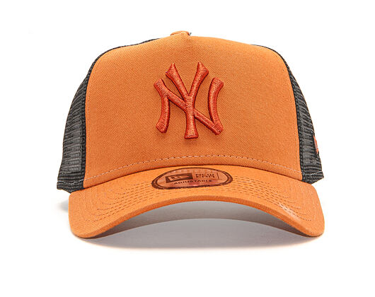 Kšiltovka New Era 9FORTY Trucker The League Essential New York Yankees Rust / Black Snapback