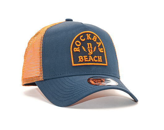 Kšiltovka New Era 9FORTY Trucker Rockbay Navy / Rust Snapback