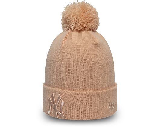 Dámská Kulich New Era New York Yankees League Essential Bobble Knit Pink
