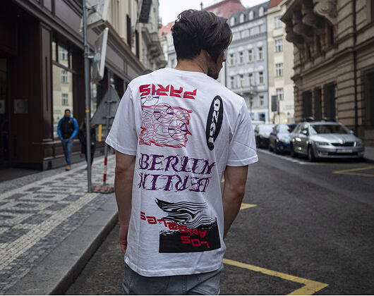 Triko New Era Bootleg Graphic Print Tokyo White
