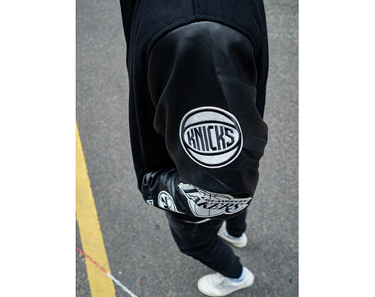 Bunda New Era NBA Patch Varsity Jacket 6 Teams Black