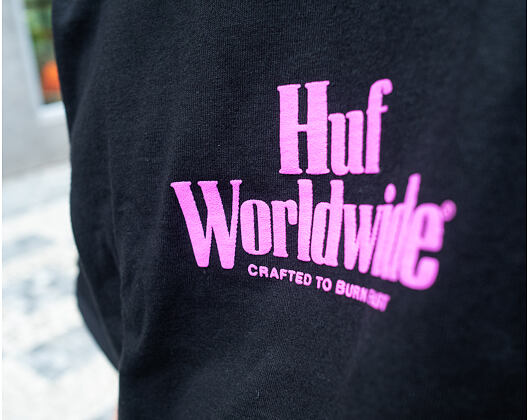 Triko HUF Fast Burn Tee Black