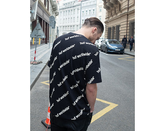 Triko HUF Campaign T-Shirt Black