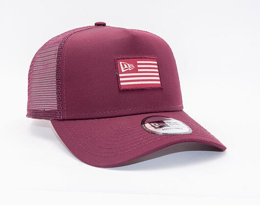 Kšiltovka New Era 9FORTY Trucker Contemporary US Flag Burgundy