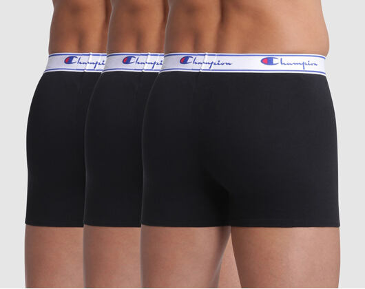 Pánské Boxerky Champion 3P Black/Black/Black