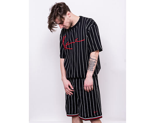 Triko Karl Kani Signature Pinscript Tee 6060587 Black/White/Red