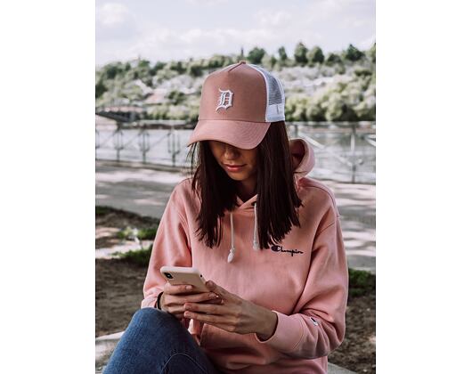 Dámská Kšiltovka New Era  Micro Cord  Detroit Tigers  9FORTY A-FRAME TRUCKER  Pink / Optic White