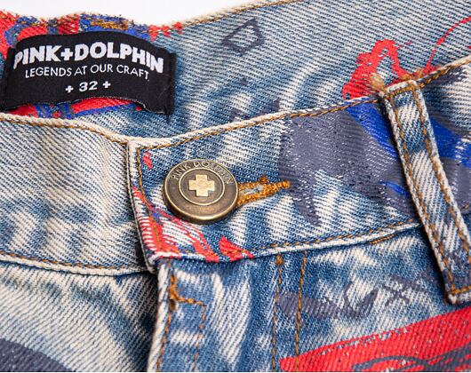Kraťasy Pink Dolphin Liberty Scratch Denim