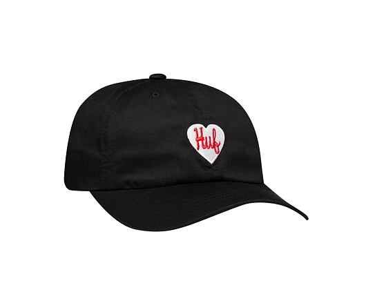 Kšiltovka HUF Plastic Heart CV 6 Panel Cap Black