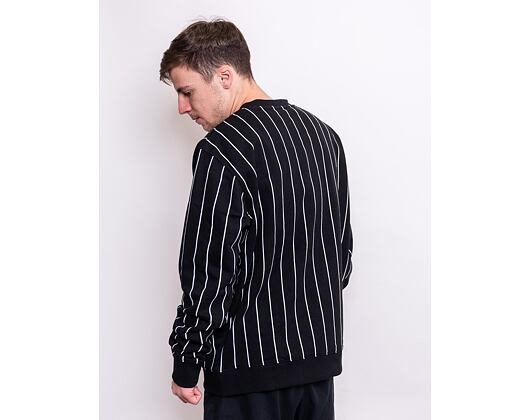 Mikina Karl Kani Retro Pinstripe Crew Black - 6090618