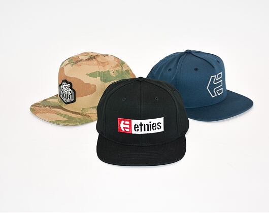 Kšiltovka ETNIES Corp Box Mix Snap 001 BLACK