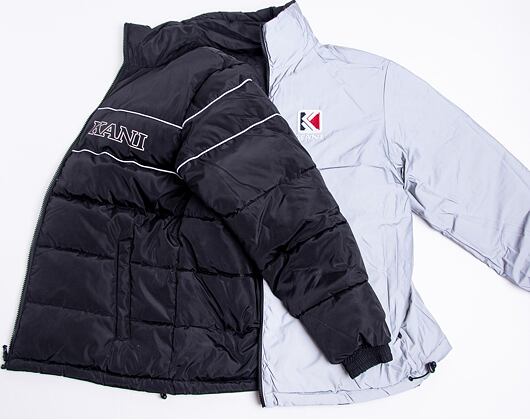 Oboustranná Bunda 2v1 Karl Kani Retro Reversible Puffer Jacket Black 6076425