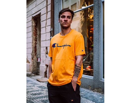 Triko Champion Crewneck T-Shirt Yellow 210972 OS030 ZNN
